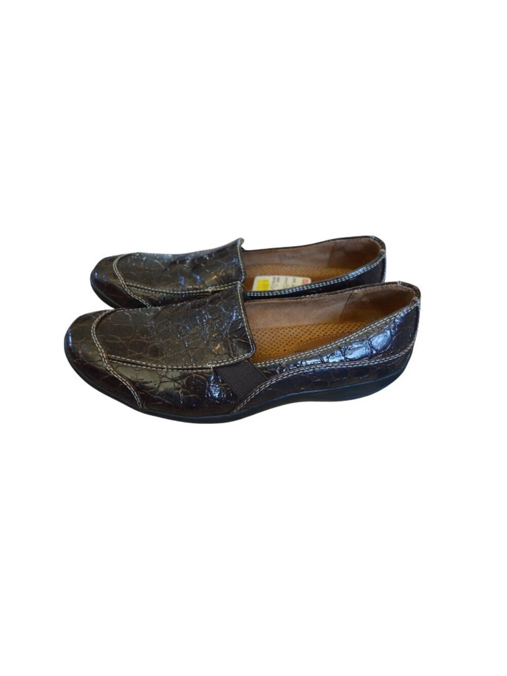 Natural Soul by Naturalizer Camelia Slip On Loafers Brown Patent leather Women's
